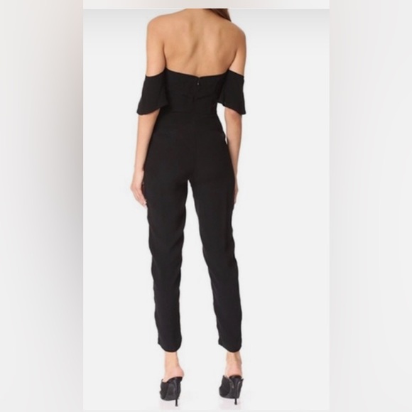 Anthropologie I Cashmere & Cupcakes Havana Off Shoulder Cap Sleeve Jumpsuit - Picture 3 of 7